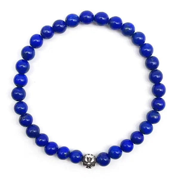 Chrome Hearts 6mm Blue Bead Bracelet