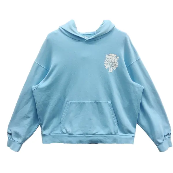 Chrome Hearts Art Basel Dagger Babyblue Pullover Hoodie