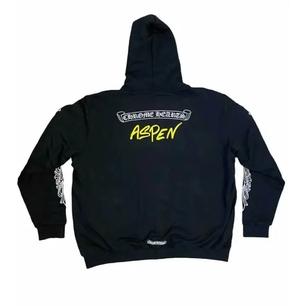Chrome Hearts Aspen Exclusive Zip Up Hoodie Black