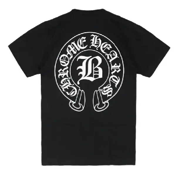 Chrome Hearts Bella Hadid Horseshoe Logo Short Sleeve T-Shirt