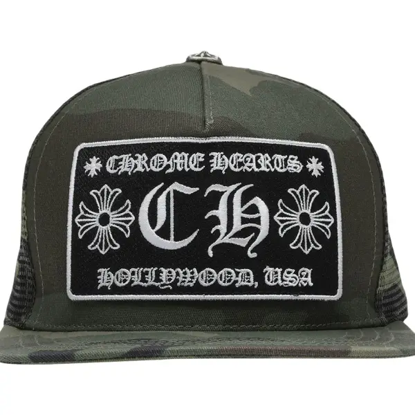 Chrome Hearts CH Hollywood Trucker Hat Camo