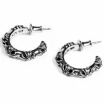 Chrome Hearts Cross Hoop Earring