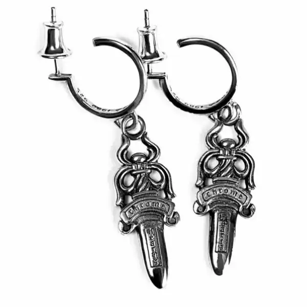 Chrome Hearts Dagger Hoop Earrings