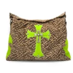 Chrome Hearts Leopard Silver Cross Patch Lyon Bag