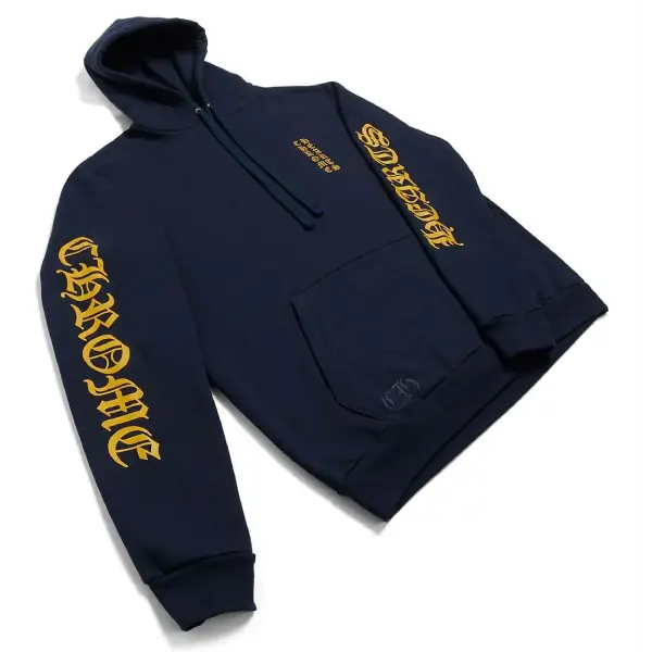 Chrome Hearts Logo Hoodie Navy