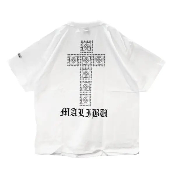 Chrome Hearts MALIBU Exclusive Cross Logo Short Sleeve T-shirt