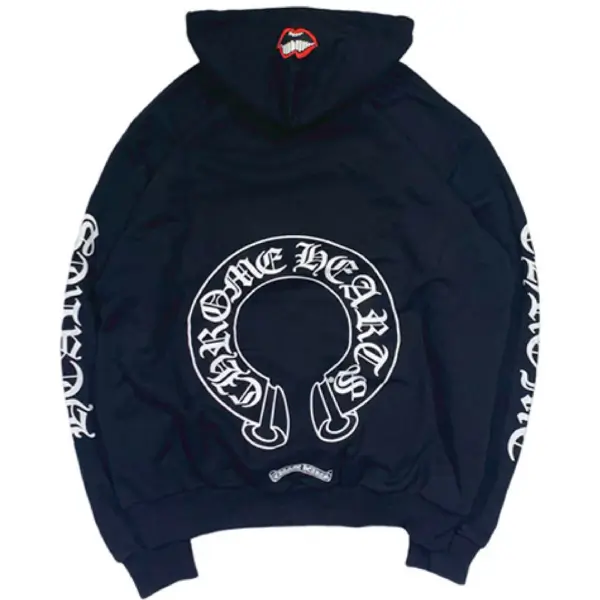 Chrome Hearts Matty Boy Chomper Horseshoe Hoodie Black