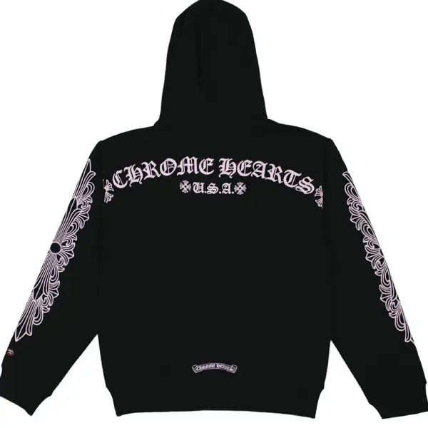 Chrome Hearts Matty Boy Shoulder Logo Hoodie Black/Pink
