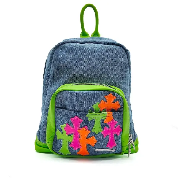 Chrome Hearts Multi-Color Cross Patch Backpack Bag