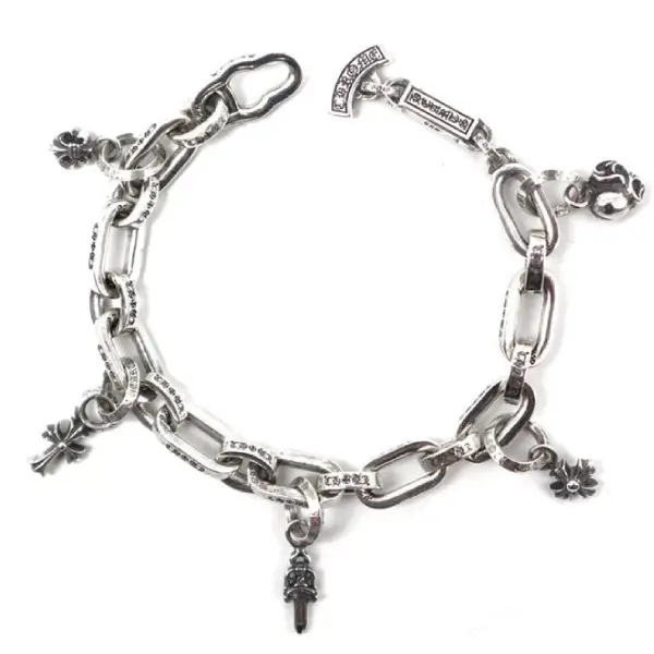 Chrome Hearts Multi Element Drop Paperchain Bracelet