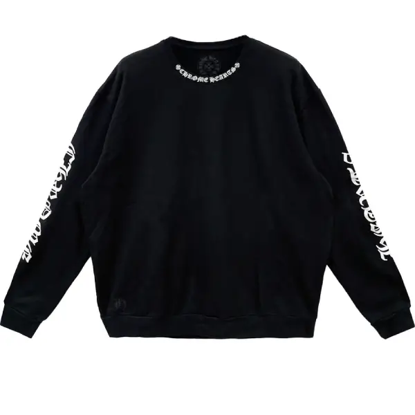 Chrome Hearts Neck Logo Black Sweatershirt