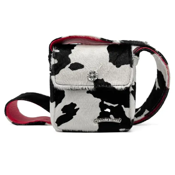 Chrome Hearts Pony Hair Cow Stripe Hot Pot Crossbody Bag