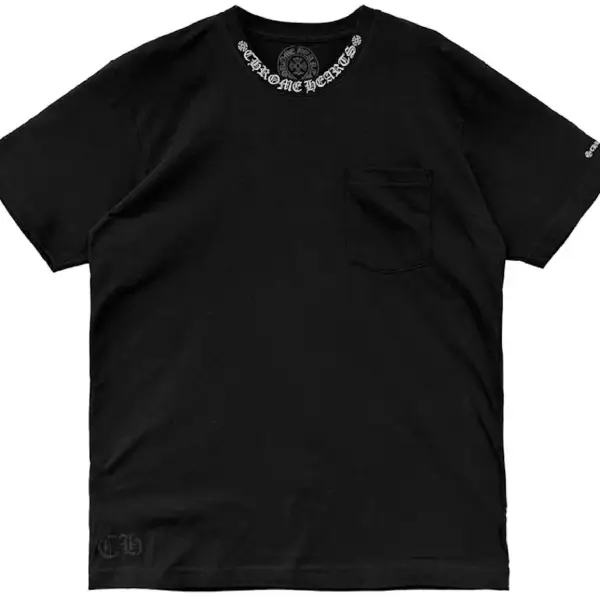 Chrome Hearts Short Sleeve Pocket Crew T-shirt Black