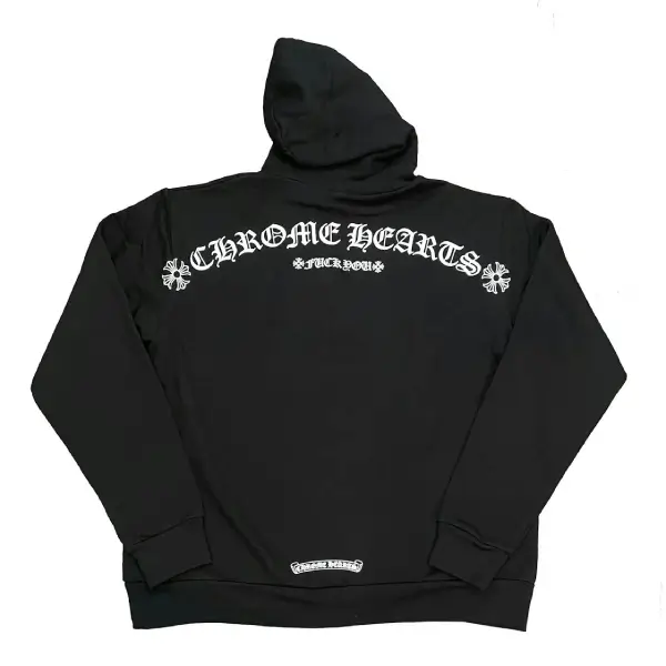 Chrome Hearts Shoulder Logo Hoodie Black