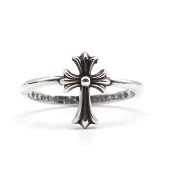 Chrome Hearts Silver Bubblegum Cross Plus Ring