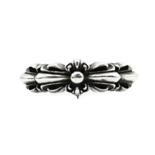 Chrome Hearts Silver Cross Baby Floral Ring