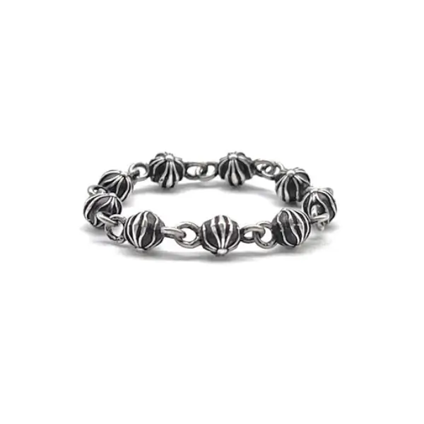 Chrome Hearts Silver Cross Ball Ring