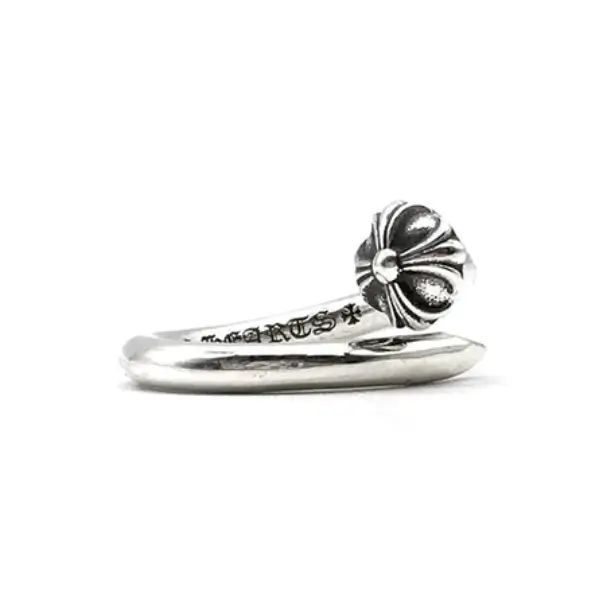 Chrome Hearts Silver Cross Nail Ring