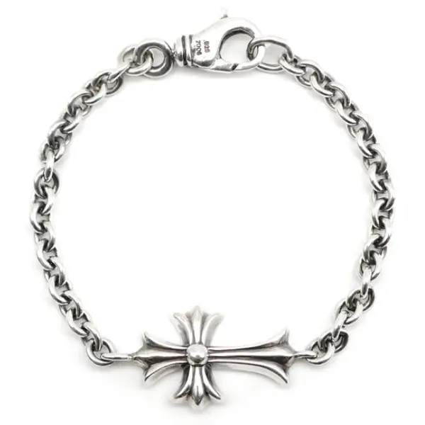 Chrome Hearts Silver Cross Ne Chain Lobster Clip Bracelet