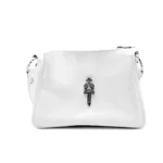 Chrome Hearts Silver Dagger Patent Leather Cross White Chicken Nugget Bag