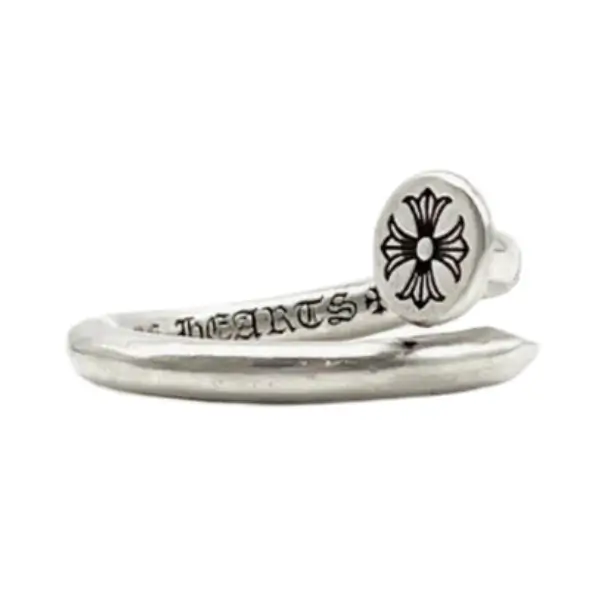 Chrome Hearts Silver Flat Nail Ring