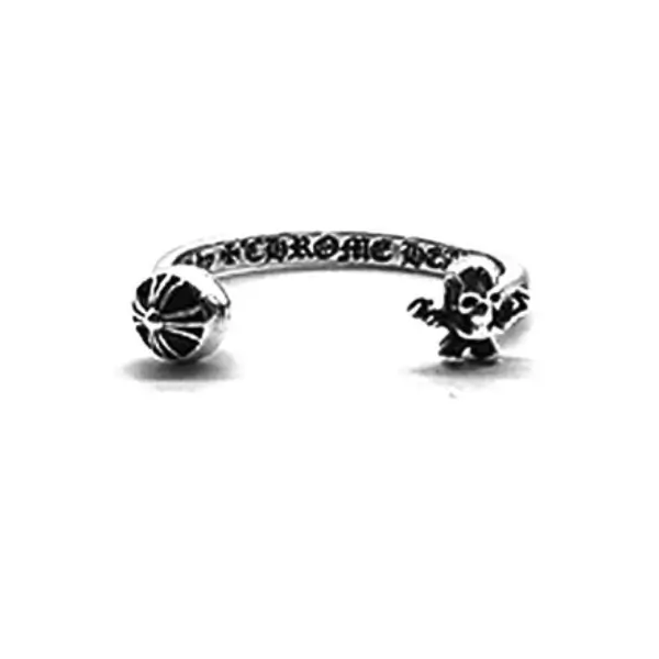 Chrome Hearts Silver Foti Bubblegum Cross Ring