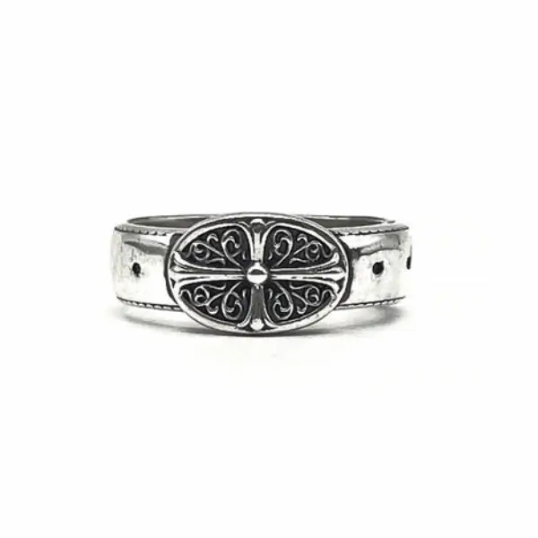 Chrome Hearts Silver Oval Belt Keeper Ring
