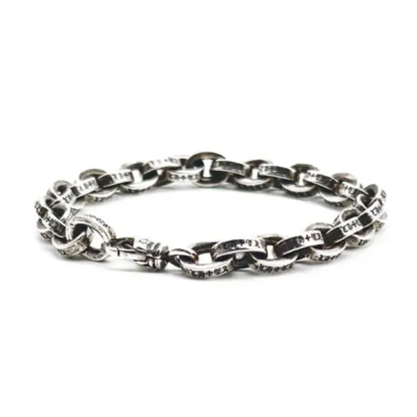 Chrome Hearts Silver Paperchain Lobster Clasp Bracelet