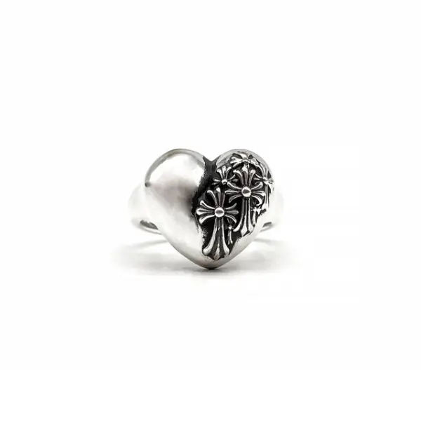Chrome Hearts Silver R.l.P Heart Cemetery Ring