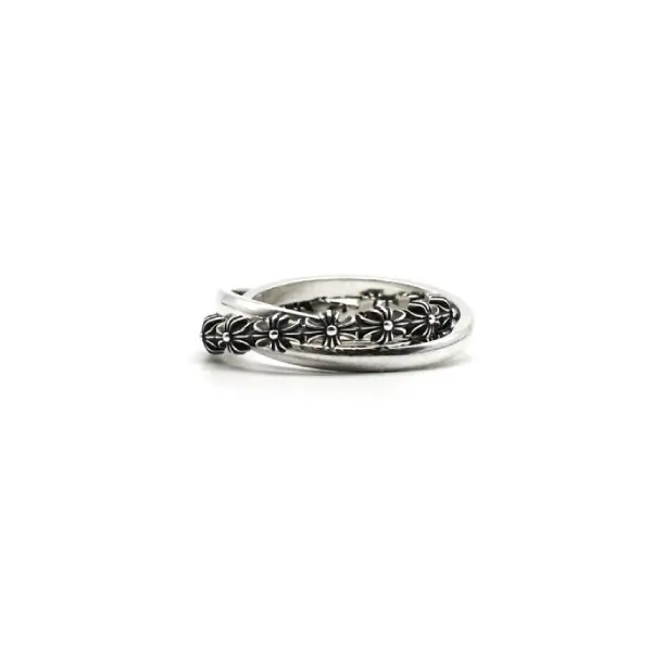 Chrome Hearts Silver Tiny E Cross Ring