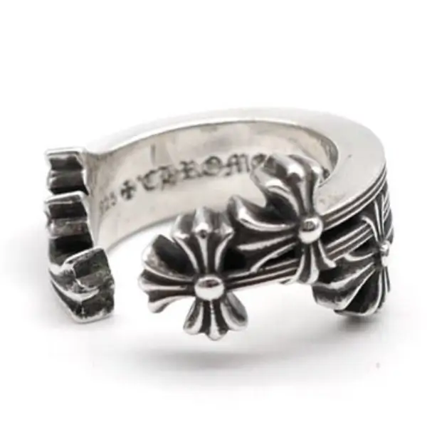 Chrome Hearts Silver Triple Cross Ring