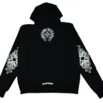 Chrome Hearts Single Floral T Logo Zip Up Hoodie Black