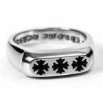Chrome Hearts Triple Ch Plus Flat Ring