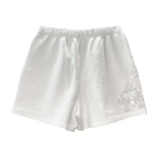 Chrome Hearts Triple Cross Leather Patch Logo Shorts