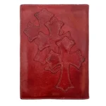 Chrome Hearts Triple Cross Leather Patch Passport Holder