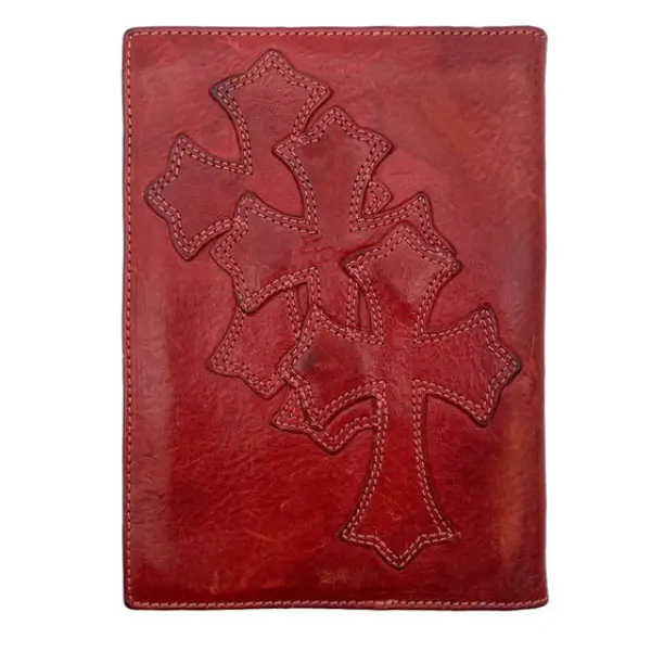 Chrome Hearts Triple Cross Leather Patch Passport Holder