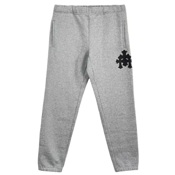 Chrome Hearts Triple Leather Cross Grey Sweatpants