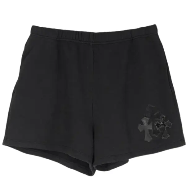 Chrome Hearts Triple Patent Leather Cross Shorts
