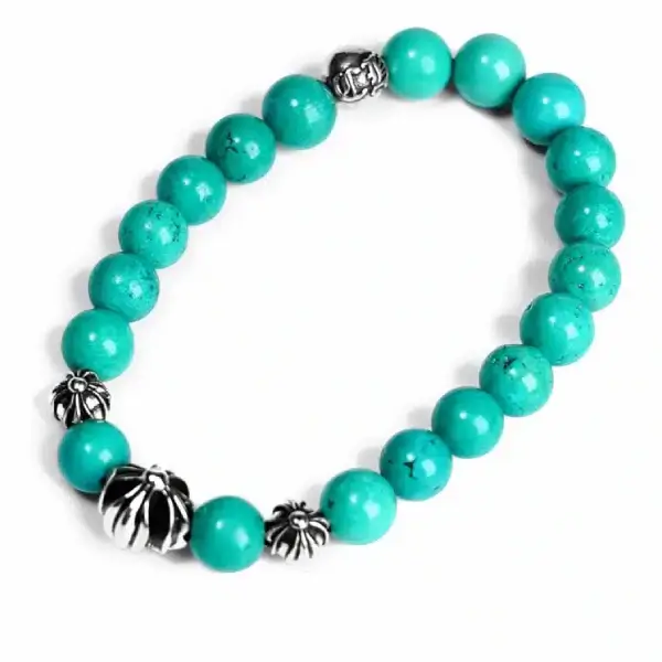 Chrome Hearts Turquoise Bead Bracelet
