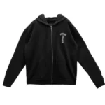 Chrome Hearts USA Script Logo Thermal Zip Up Hoodie