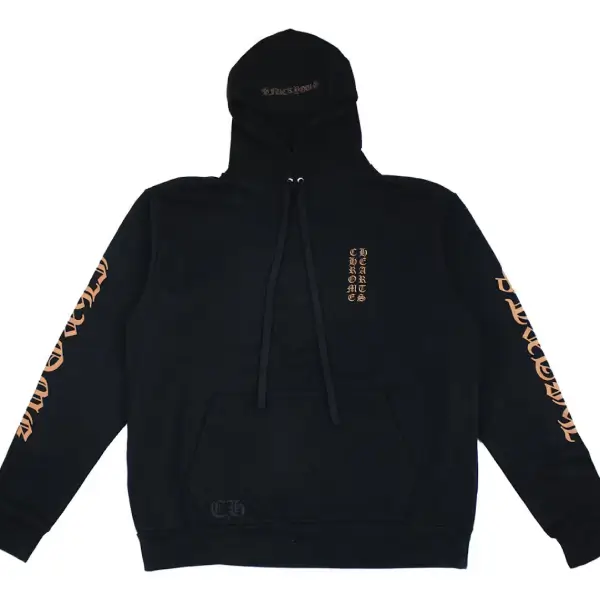 Chrome Hearts Vertical Logo FU Hood Hoodie Black/Brown
