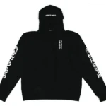Chrome Hearts Vertical Logo FU Hood Hoodie Black/White