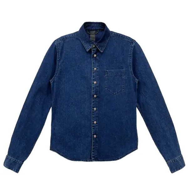 Chrome Hearts Women Cross Patch Denim Shirt